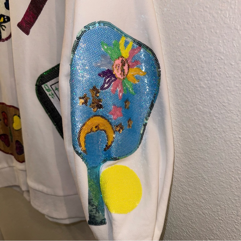 Funky Pickleball Sweatshirt by Queen of Sparkles. - Picture 5 of 8